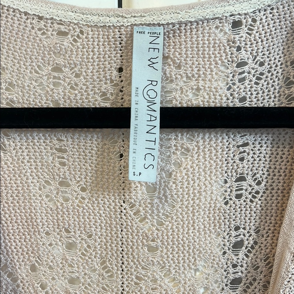 Free People Knit Cardigan in Light Pink S - Picture 4 of 11